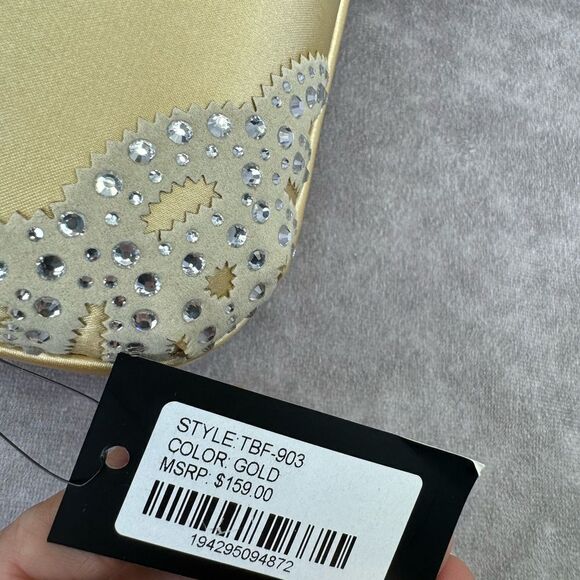 Badgley Mischka Crystal Gold Wrapped Framed Chain Clutch Crossbody NWT - Picture 11 of 12